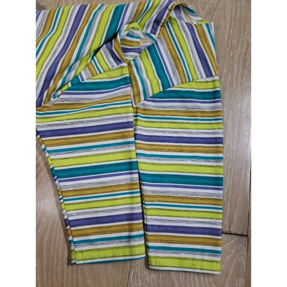 Oh My Bod "Black Label" Women's Long Sleeve Stretch Beach Sun Top Large Striped - Picture 6 of 9